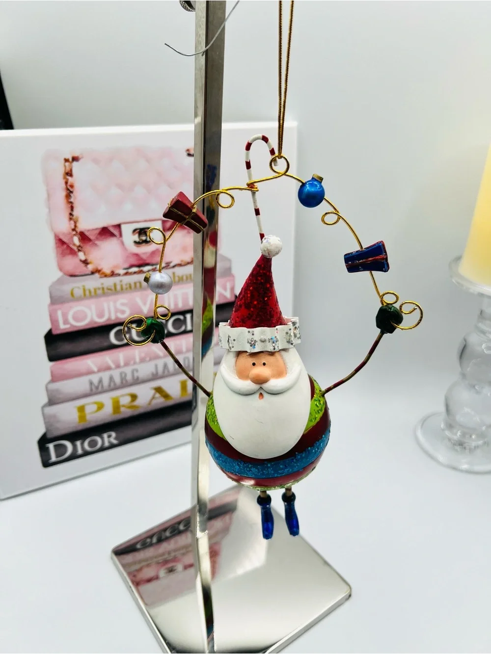 Department 59 Vintage Red Santa Hanging Ornament